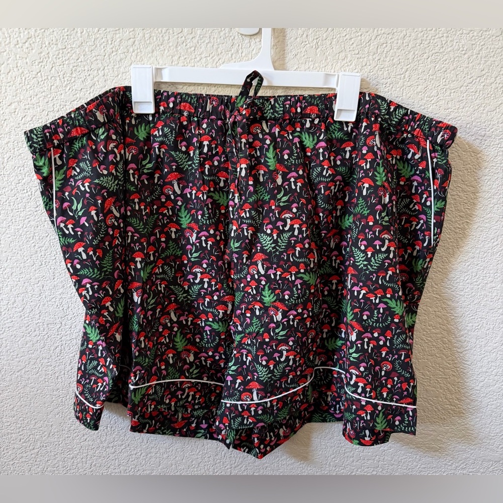 PRINTFRESH 4X Organic Cotton Shorts Pajama Set Mushroom & Leaf Print - Picture 6 of 16